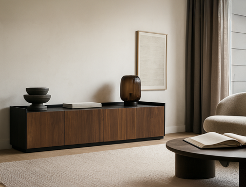 Luisa Wood TV Console (210cm), American Walnut