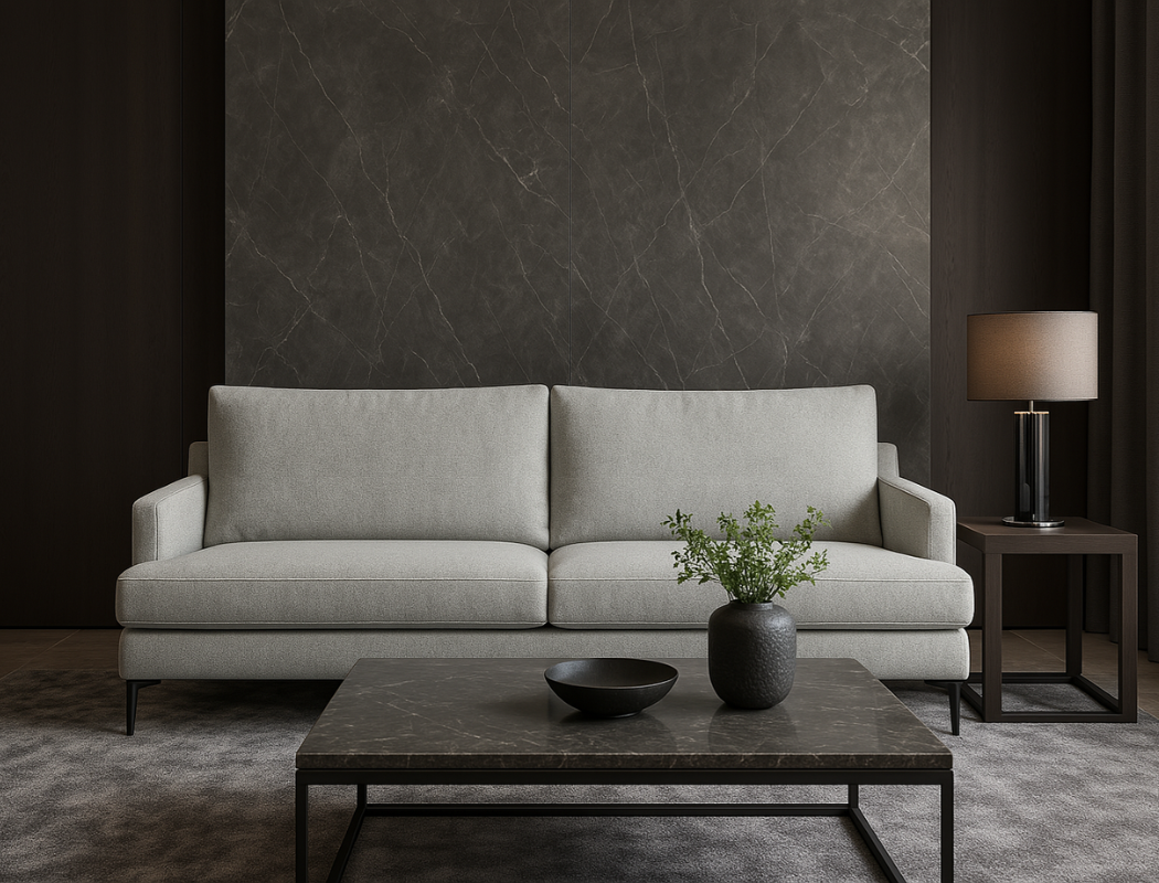 Luna 3 Seater Sofa, Cloud Grey - Water Repellent Fabric