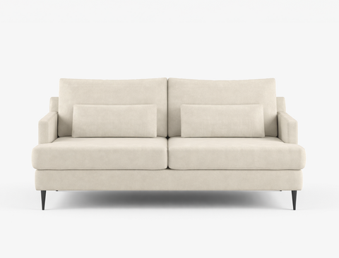 Luna 3 Seater Sofa with Lumbar Cushion Set, Chalk Beige - Pet Friendly Fabric