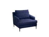 Luna Fabric Armchair, Bottega Blue