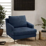 Luna Fabric Armchair, Bottega Blue