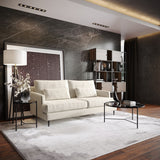 Luna 3 Seater Sofa with Lumbar Cushion Set, Chalk Beige - Pet Friendly Fabric