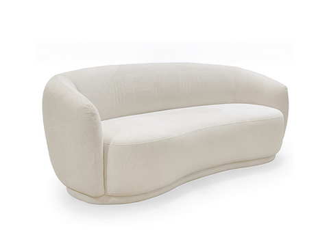 Lyra Curve 3 Seater Sofa, Parchment Sand - Pet Friendly Fabric