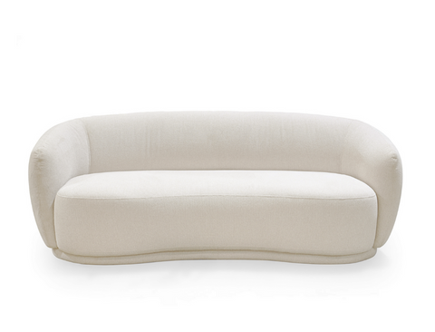 Lyra Curve 3 Seater Sofa, Parchment Sand - Pet Friendly Fabric