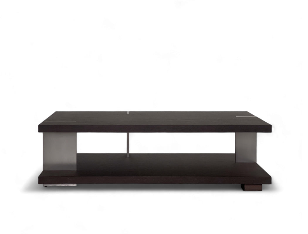 Mario Coffee Table in Smoked Oak & Tungsten Steel - Modern Elegance from Prestige Affairs