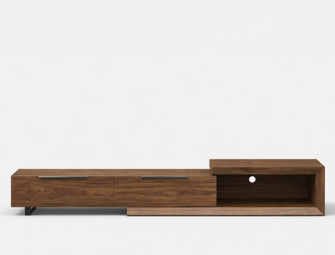 Mateo Wood TV Console (Extendable), American Walnut