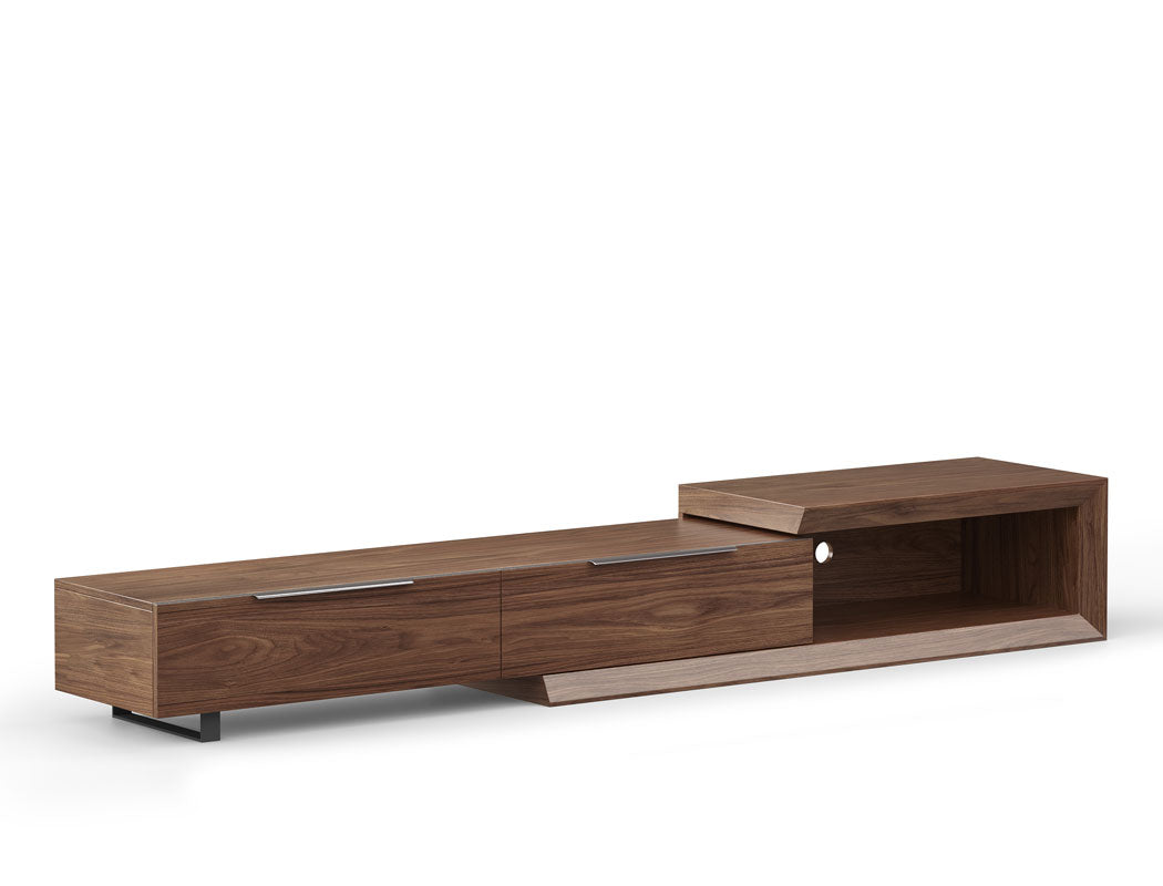 Mateo Wood TV Console (Extendable), American Walnut
