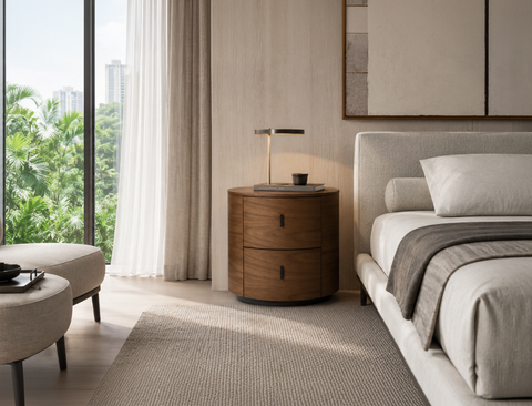 Moana Wood Side Table, American Walnut