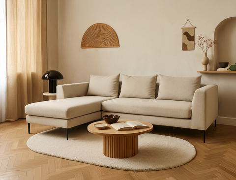 Natalia Left Facing L-Shape Sofa (Chaise 95)