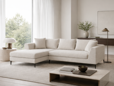 Natalia Left Facing L-Shape Sofa (Chaise 95)