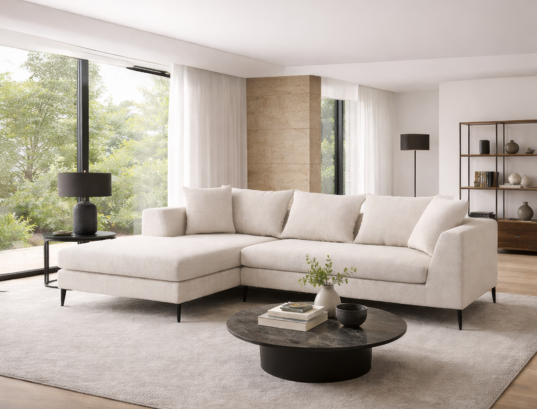 Natalia Left Facing L-Shape Sofa (Chaise 95)
