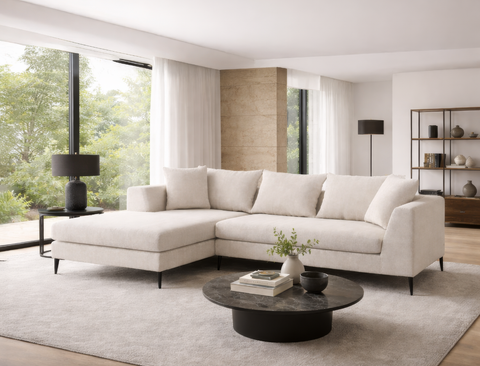 Natalia Left Facing L-Shape Sofa (Chaise 95)