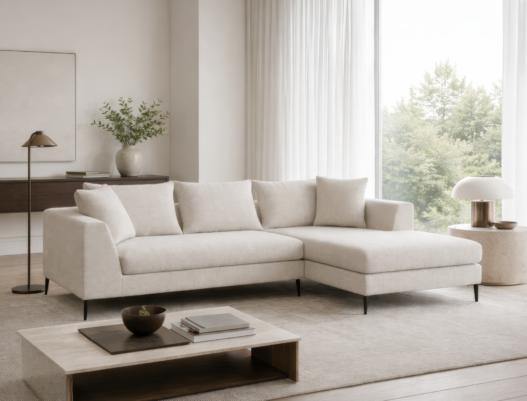 Natalia Right Facing L-Shape Sofa (Chaise 95)
