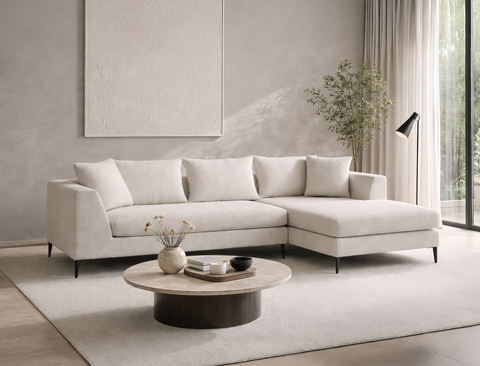 Natalia Right Facing L-Shape Sofa (Chaise 95)