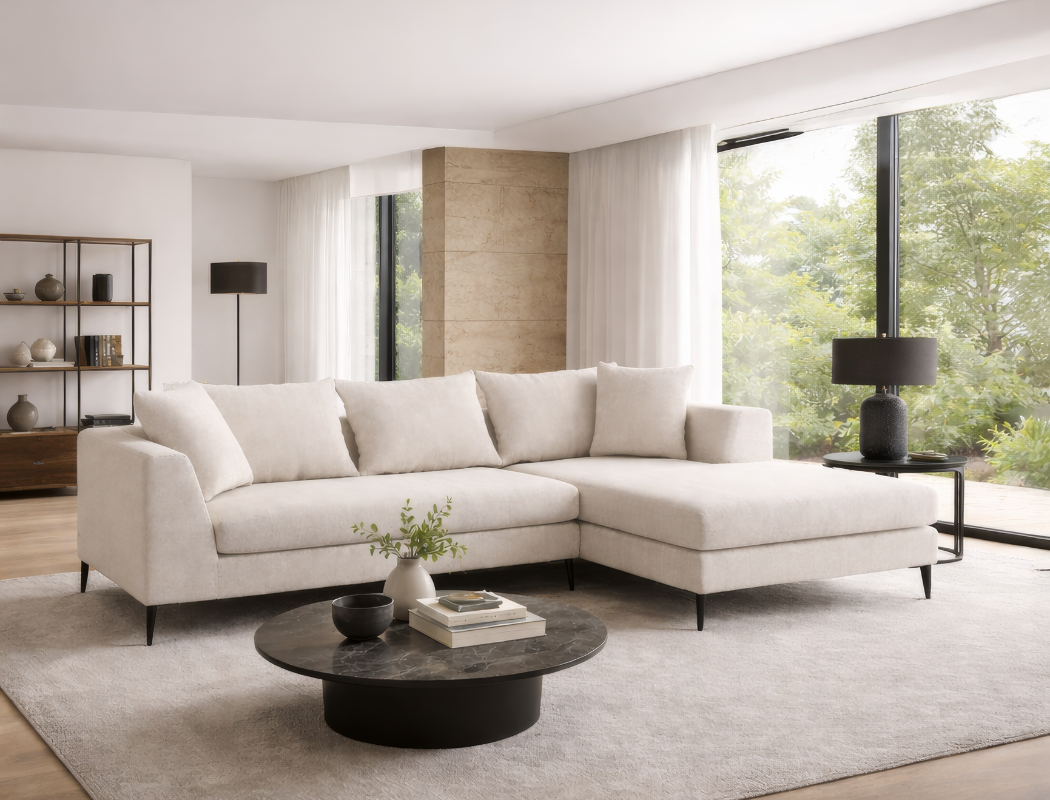Natalia Right Facing L-Shape Sofa (Chaise 95)
