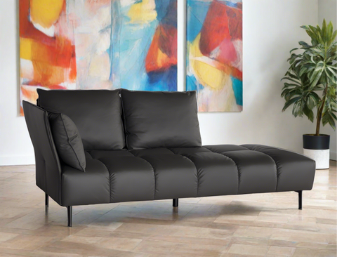 Nico Left Facing Leather Corner Chaise