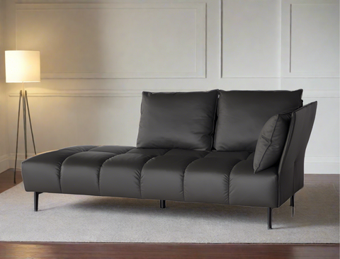 Nico Right Facing Leather Corner Chaise