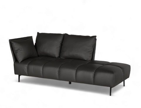 Nico Left Facing Leather Corner Chaise