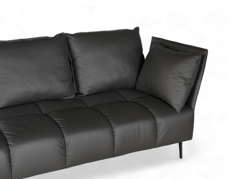 Nico Right Facing Leather Corner Chaise