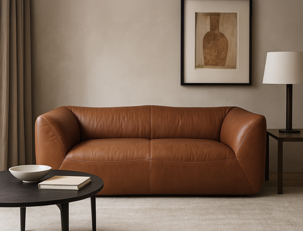 Nuvola 3 Seater Leather Sofa