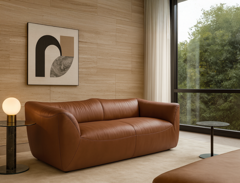 Nuvola 3 Seater Leather Sofa