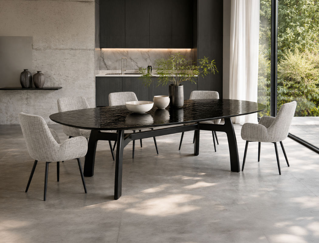 Ondula Glass Dining Table (210cm)