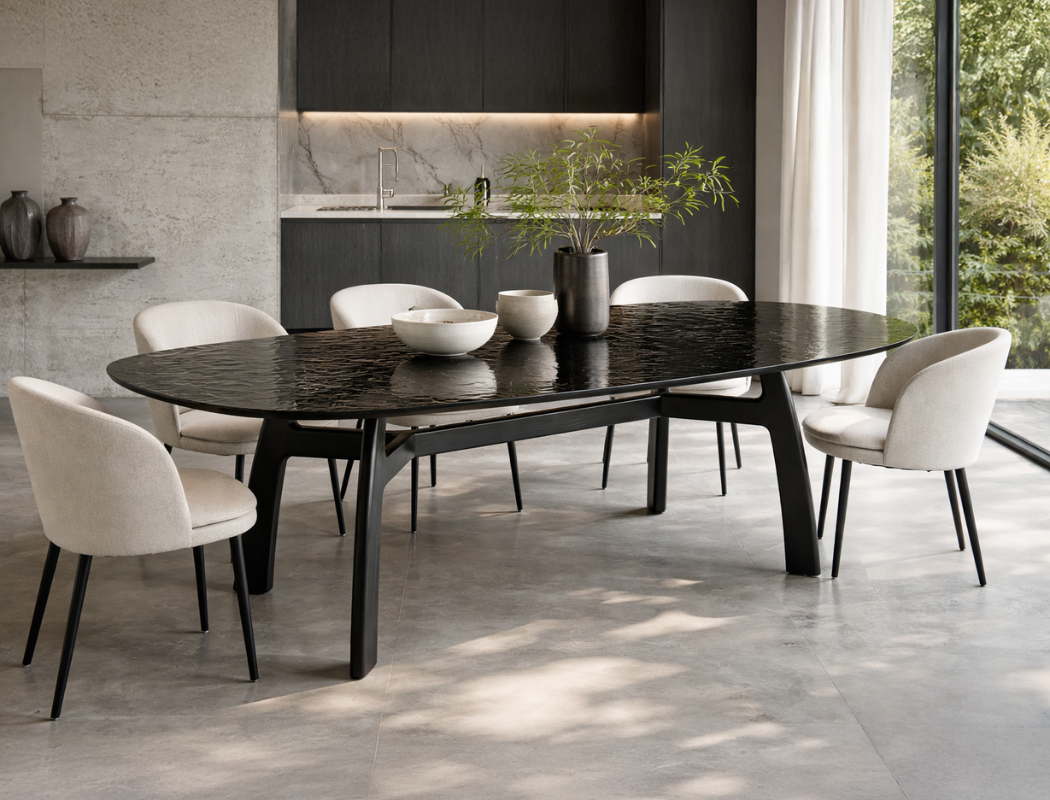 Ondula Glass Dining Table (210cm)