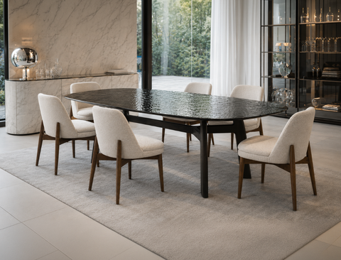 Ondula Glass Dining Table (210cm)