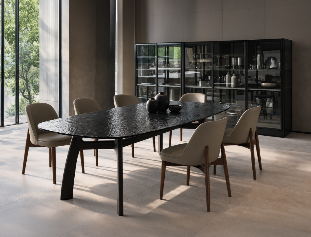 Ondula Glass Dining Table (210cm)