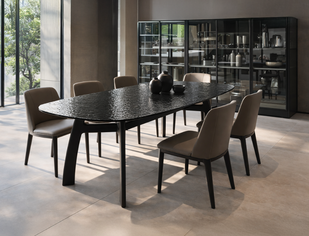 Ondula Glass Dining Table (210cm)