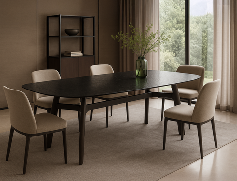 Ondula Glass Dining Table (210cm)