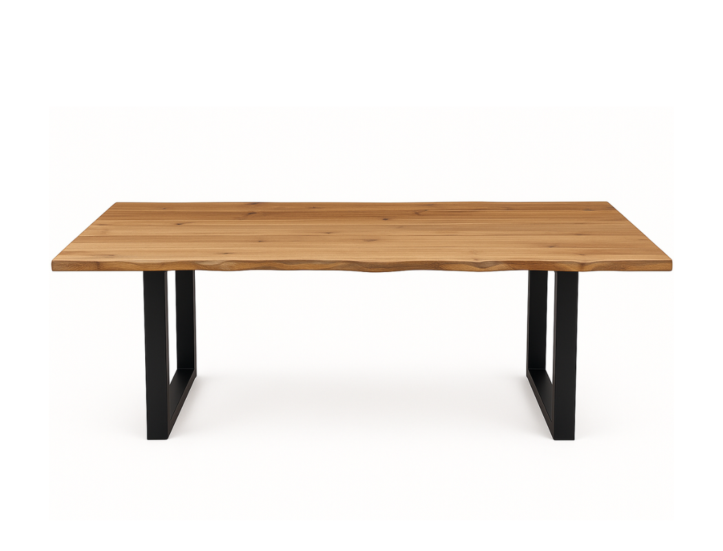 Oslo Live Edge Solid Wood Dining Table, Natural