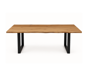 Oslo Live Edge Solid Wood Dining Table, Natural