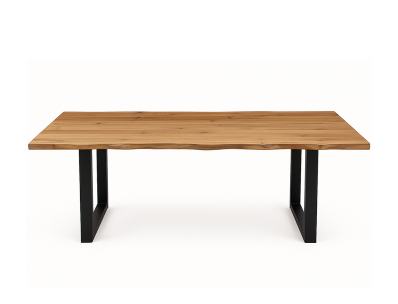 Oslo Live Edge Solid Wood Dining Table, Natural