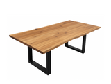 Oslo Live Edge Solid Wood Dining Table, Natural