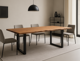 Oslo Live Edge Solid Wood Dining Table, Natural