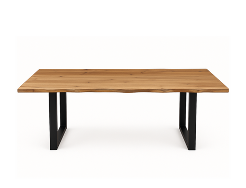 Oslo Live Edge Solid Wood Dining Table, Natural