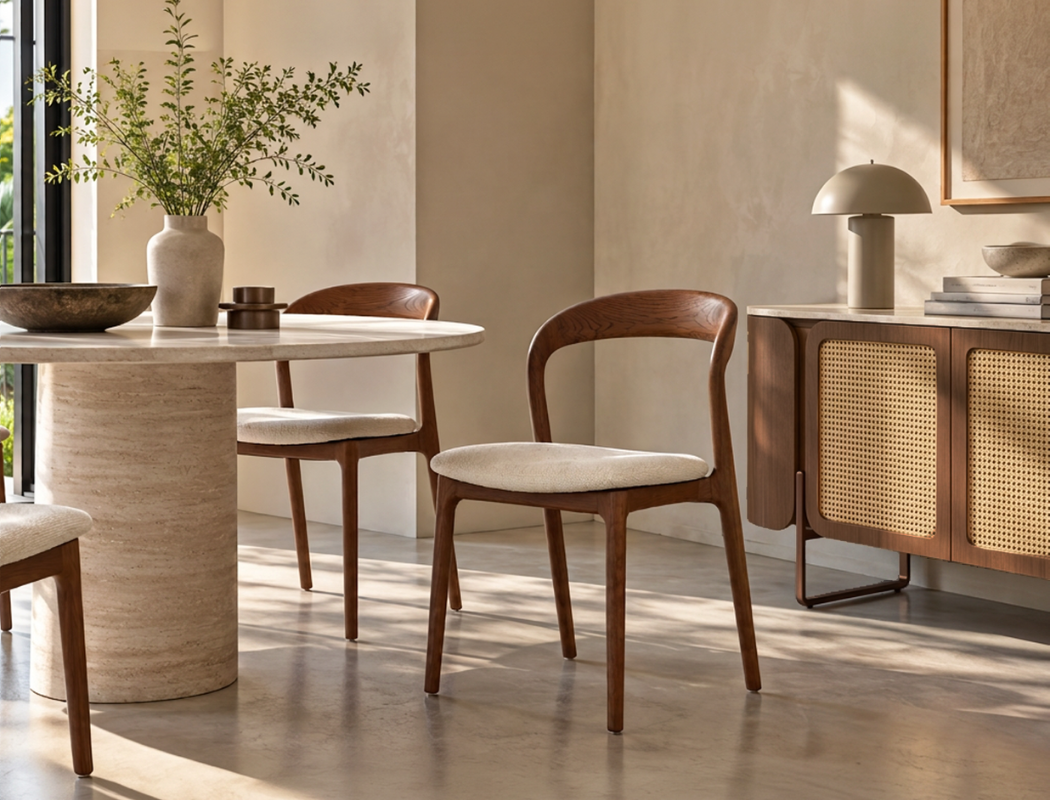 Otto Fabric Dining Chair, Ivory Cloud