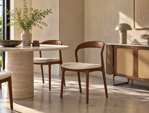 Otto Fabric Dining Chair, Ivory Cloud