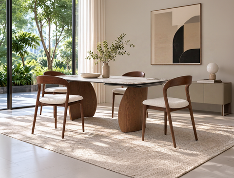 Otto Fabric Dining Chair, Ivory Cloud