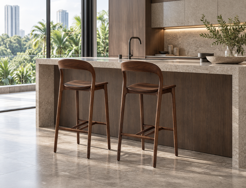 Otto Solid Wood Counter Stool