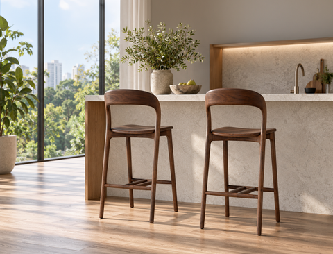 Otto Solid Wood Counter Stool