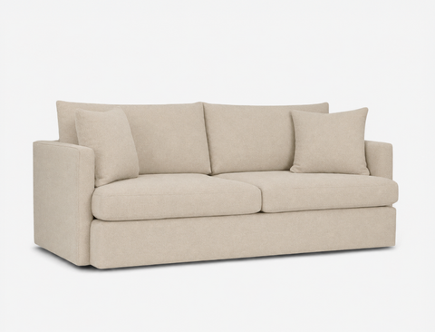 Owen 3 Seater Sofa, Powder (Easy Clean)