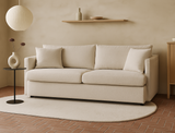 Owen 3 Seater Sofa, Beige Velvet
