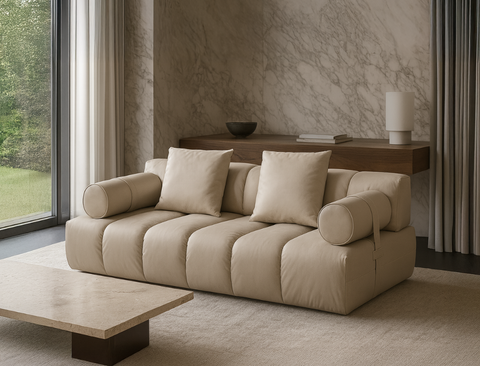 Paloma 3 Seater Leather Sofa