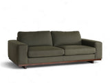 Princeton 3.5 Seater Leather Sofa (Premium), Army Green