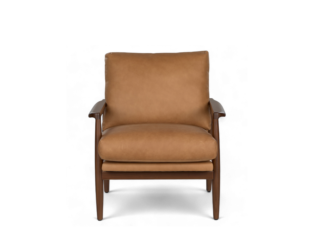Quinn Leather Lounge Chair, Vintage Tan (Premium)