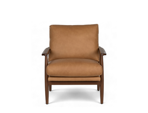 Quinn Leather Lounge Chair, Vintage Tan (Premium)