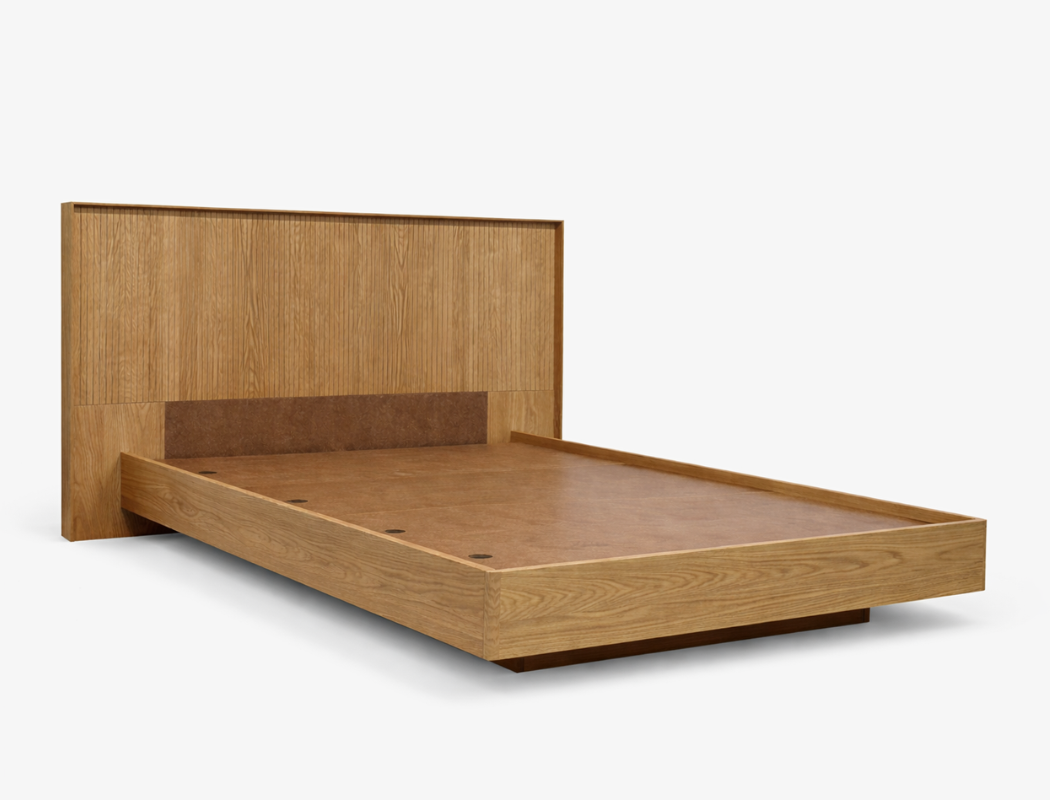 Riley Wood Bed Frame, Natural Oak