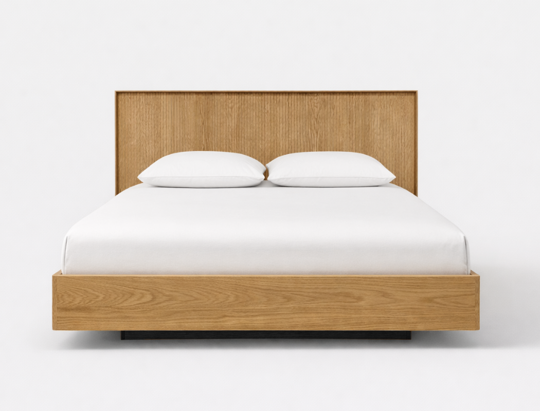 Riley Wood Bed Frame, Natural Oak
